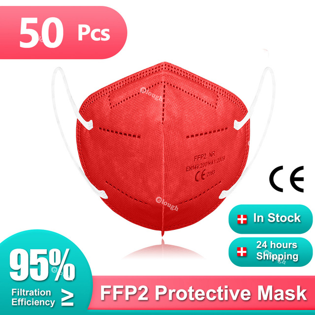 FFP2 أقنعة KN95 Mascarillas هومولوكادا 5 طبقات ffp2fan CE قناع الجهاز التنفسي FPP2 قناع وجه واقي KN 95 Masque الكبار