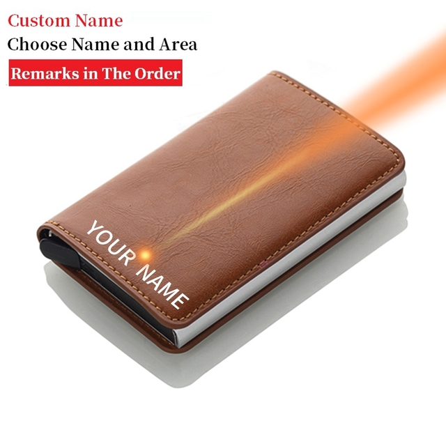 2022 Anti-Blocking Credit Card Holder Mens Metal Card Case RFID Aluminum Business Minimalist Travel Card Wallet