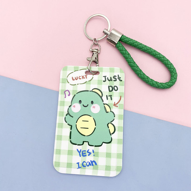 New cute cartoon student meal ID card holder campus card ID badge holder lanyard access control subway bus card protective cover