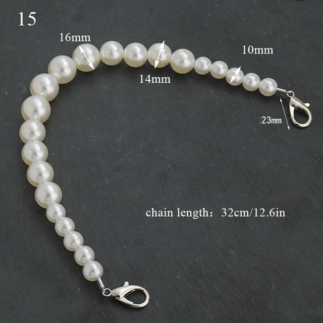 Pearl Bag Strap for Handbag Handles Beaded Purse Belts DIY Replacement Evening Bag Chain Bags Decoration Accessories