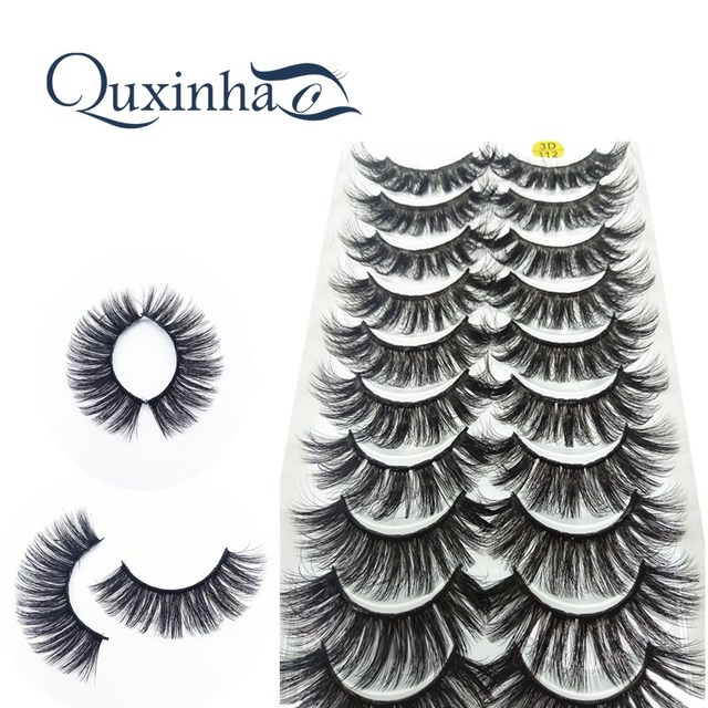 QUXINHAO wholesale 10 pairs lashes eyelashes cilios 3d mink lashes mink eyelashes wholesale false eyelashes maquiagem