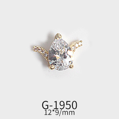 New Zircon Jewelry Bow God Horse Rose Angel Wing Face Pendant Nails Accessories  Christmas Nail Art