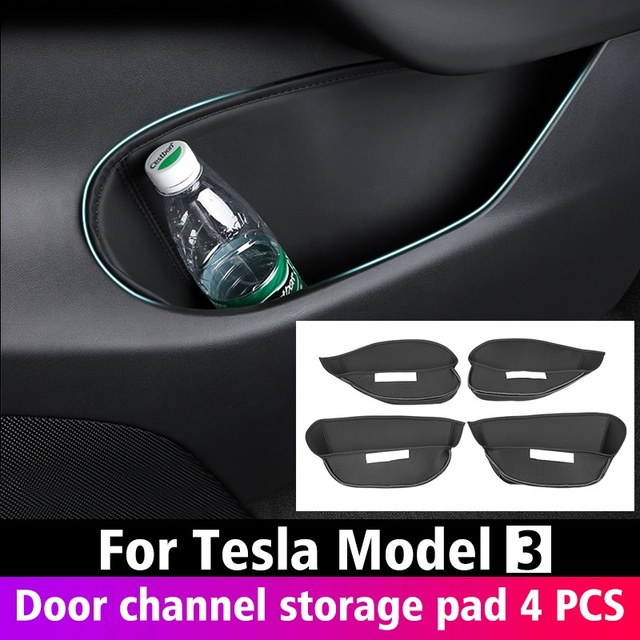 Car Trunk Organizer Booster For Tesla Model Y Model 3 2021-2022 Leather Mat Refit Interior Trim Accessories