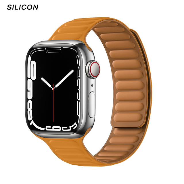 Silicone Suitable for Apple Watch Band Leather Link 44mm 45mm iWatch Series 7 6 SE 5 4 3 Watch Strap Bracelet 42mm 38mm Wristband