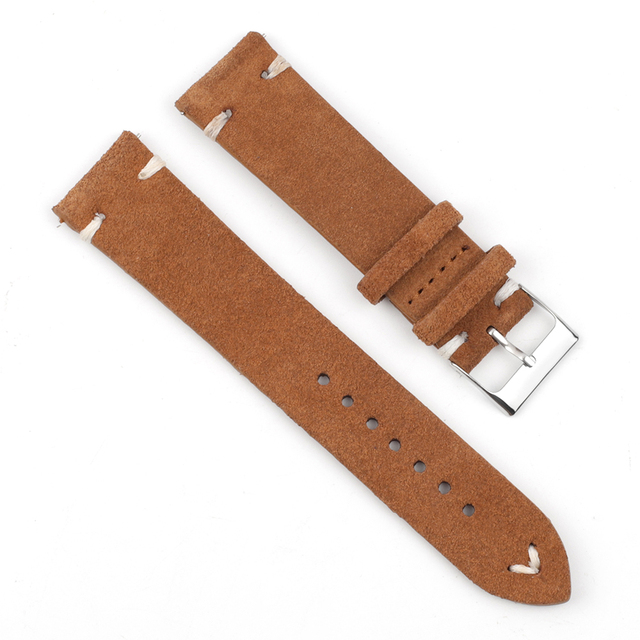 High Quality Suede Leather Antique Watch Straps Blue Watchbands Replacement Strap For Watch Accessories 18mm 20mm 22mm 24mm