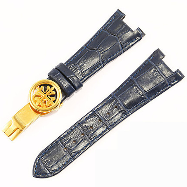 Leather watch band for Patek Philippe 5711 5712G Nautilus for watches men and women special prong wristband 25mm