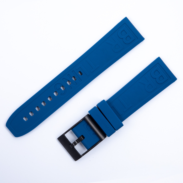 Silicone Watches Rubber Soft Band 20mm 22mm 24mm Watchband for Breitling Strap navitimer Avenger Superocean Logo Strap