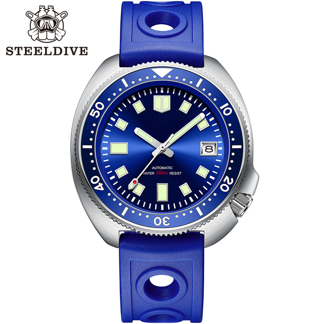 SD1970 Steeldive العلامة التجارية 44MM الرجال NH35 الغوص ووتش مع مدي السيراميك