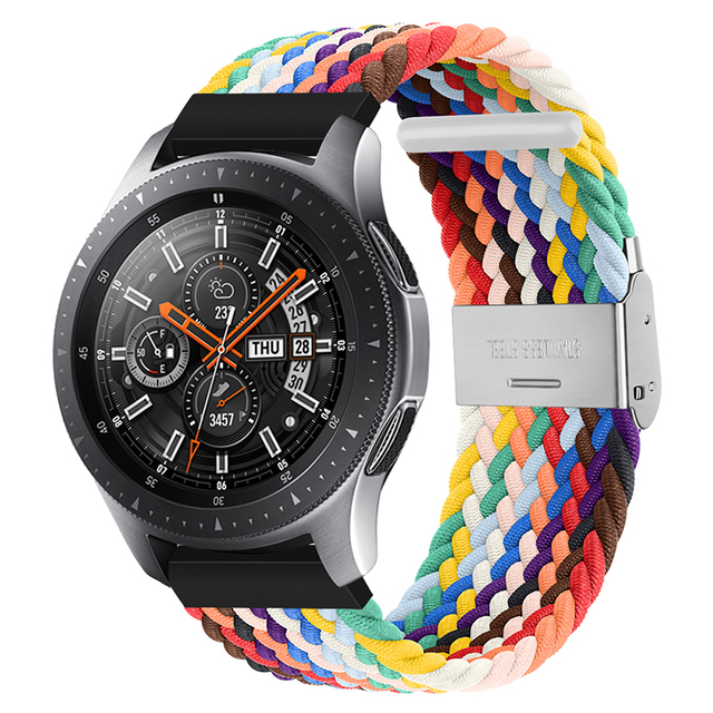 20mm 22mm Huawei Watch Band Length Adjustable Braided Nylon Watchband For Samsung Galaxy Watch Active 2 Watch Strap