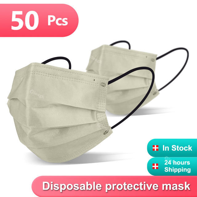 New Morandi Color Disposable Mask Adult Mascarillas Desichables Gay Anti Dust Masks Face Protection 3 Layers Cubrebocas