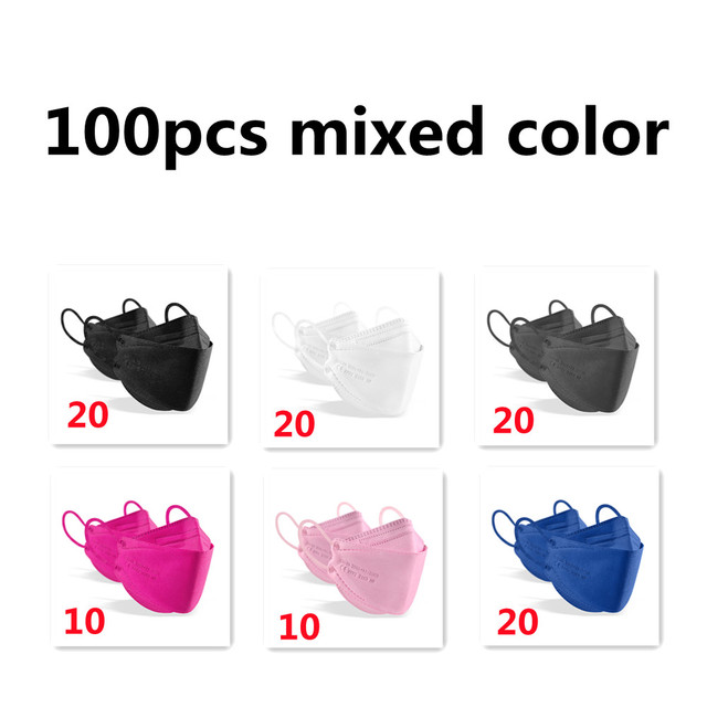 10-100pcs Safety Approved KN95 Protective Face Masks Respirator Black Mascarillas FPP2 Pink FFP2 Maske Respirator Maske FFPP2 FP2