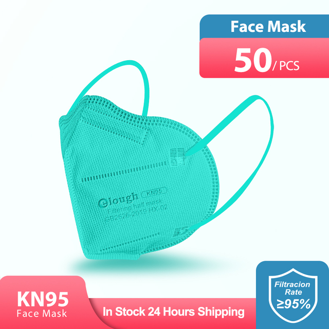 Elough CE KN95 Mascarillas FFP2 homology adas Mask 5 Layers Filter Respiratory Mask FPP2 Reusable Face Mask ffp 2 Adult Face Mask