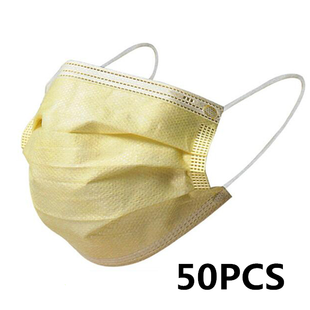 10-200pcs Adult Mouth Masks Disposable Face Mask Face Protector Mascaras Color Contributors Masque 3 Layers