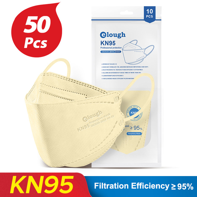 أقنعة Elough KN95 الأسماك Morandi لون ffp2 mascarilla fpp2 homology ada إسبانيا 4 طبقات قناع الوجه التنفسية ffp2masque FFP 2