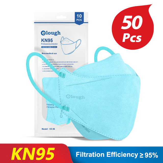 KN95 Mask 4 Layers Safety KN95 Dust Masks FFP2 Respirator Filter FFP2Mask Face Protective Dust Mask FFP2 FFP3