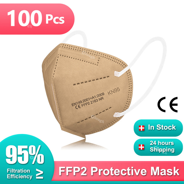 10-200 قطعة KN95 قناع ffp2 الوجه mascarilla fpp2 homologada 5 طبقات واقية mascarillas fp2 الالوان FFP2Mask mascherina ffpp2