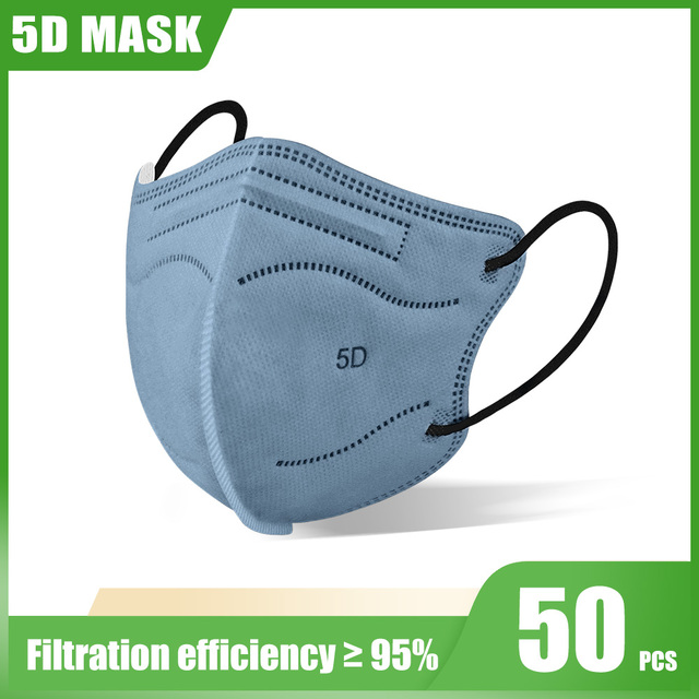 20/50/100pcs 5D FFP2 Masks Morandi Adult KN95 Face Mask CE Approved FPP2 Mascarillas Security Protection ffp2fan