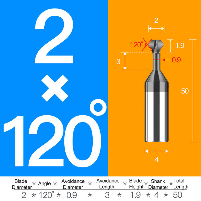 Tungsten carbide steel chamfering cutter 60 120 90 degree up and down double-sided machining coated milling cutter chamfering tools