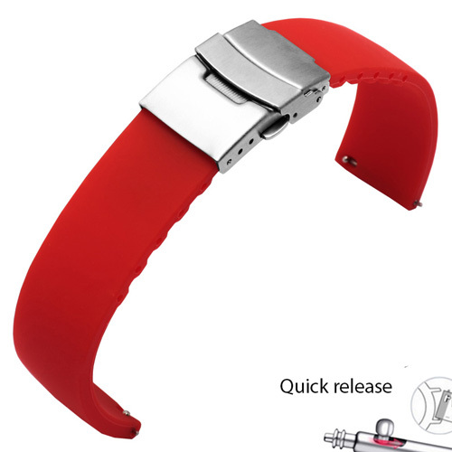 Waterproof silicone watchabnd 20mm 22mm black white red bracelet for Amazfit 2S GTS outdoor silicone strap quick release