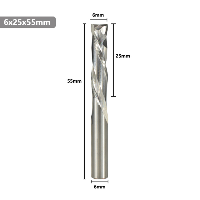 XCAN Up Down Cutter 3.175/4/5/6/8/10mm Shank CNC Router Bit for Woodworking 2 Flute Carbide End Mill Wood Mills Cutter