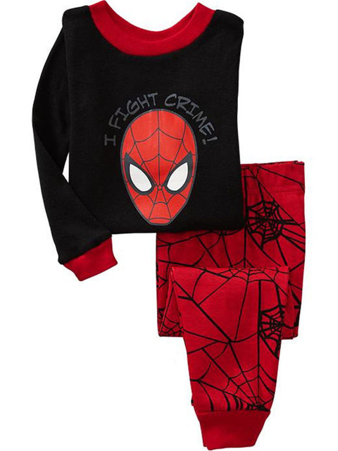 New Spider-Man cartoon children's long-sleeved pajamas children's champion home wear boys' underwear two-piece suit pajamas