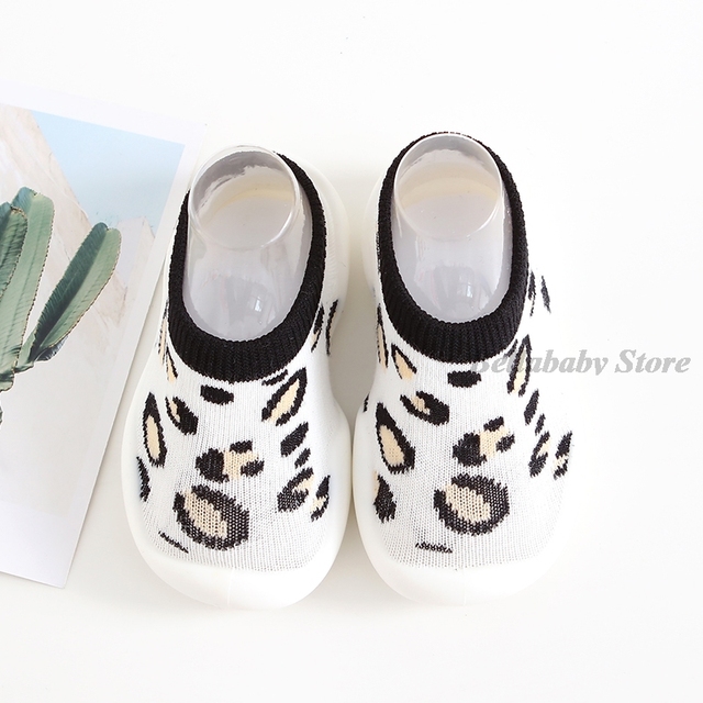 Leopard White Baby Shoes Fashion Unisex Spring Baby Floor Shoes Non-slip Soft Baby Booties Infant Shoes Plaid Cartoon Casual Shoes