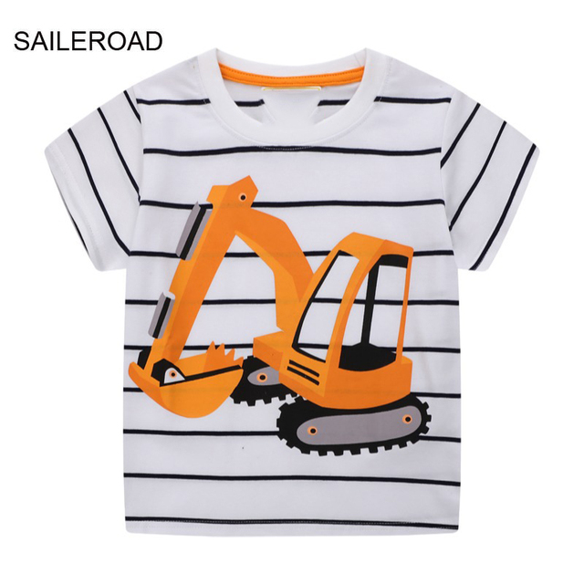 Seieroad Baby Girls 2-7 Years Animation Short Sleeve Cotton T-Shirt For Boys T Shirt Tops