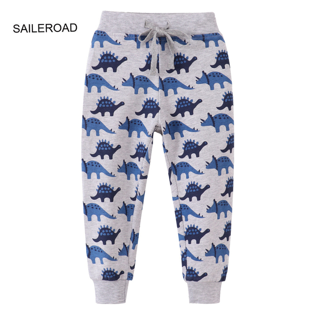 Sailroad 2-7 years 2022 New Spring Dinosaurs pants for boy kids boys pants pants casual sweatertrousers warm sports pants