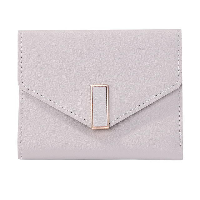 Fashion Women Solid Color Multi Slot Credit Card Holder Portable PU Leather Mini Coin Purse Multifunction Zipper Wallet