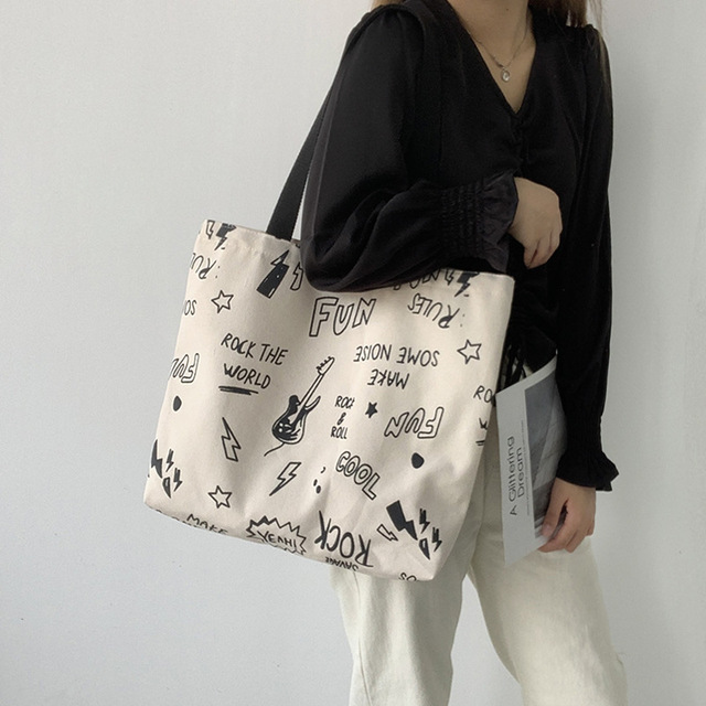 Xierya Canvas Bag Female Large Capacity Student Bag Canvas Bag Shoulder Bag New Fashionable Clothes Bag Women Tote Bag Chinese Style