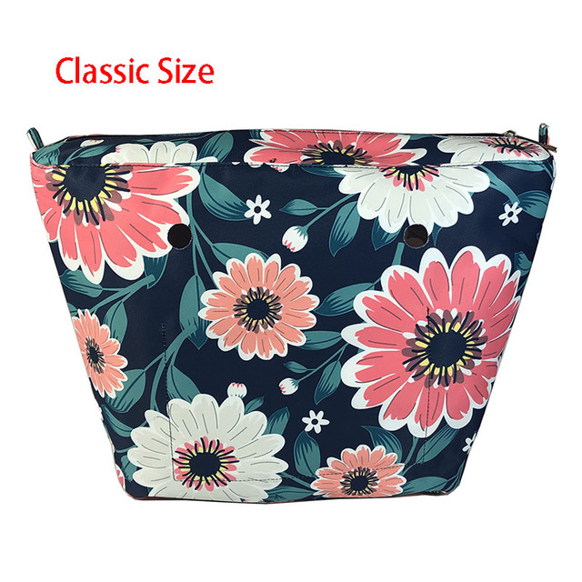 Floral trim waterproof inner insert, classic small inner pocket, handbags accessory