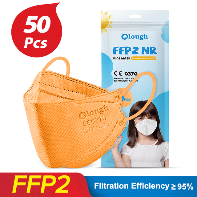 Elough Mascarillas FPP2 Ninos 6-12 Años 4 Layers Infant FFP2 Kids Children Masks FFP 2 ffp2Mascarilla KN95 Infantil Mask