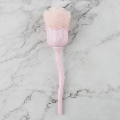 Flower Nail Brush for Manicure Rose Nail Art Brush Nail Extensions Popular Tools Round Small Gel Polish Dust Cleaning Brushes