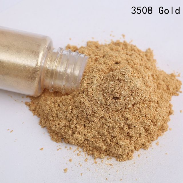 Bottle Pack 10g Pigment Powder Nail Art Craft Classic Golden Glitter Powder Flash Dust Decoration Paint Packaging