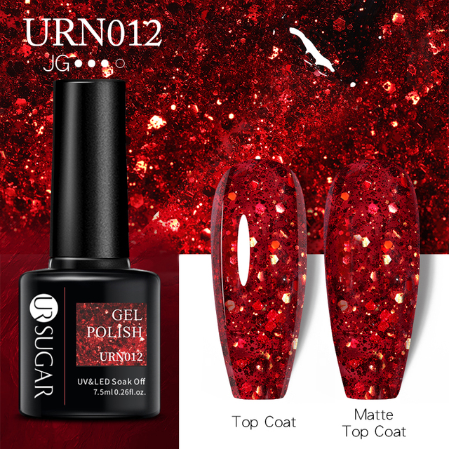 UR SUGAR Glitter Nail Gel Polish Color Glitter Sequins Shiny Gel Base Long Lasting Nail Art Varnish