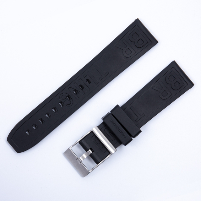 Silicone Watches Rubber Soft Band 20mm 22mm 24mm Watchband for Breitling Strap navitimer Avenger Superocean Logo Strap