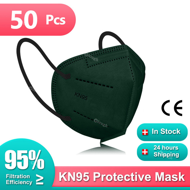 Adult KN95 Masks 5 Layers FFP2 Mascarillas FPP2 homology ada Colores ffp2mascherine 10-100pcs FFP 2 Respirator Mask KN 95