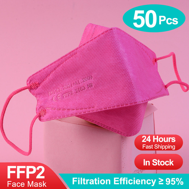 10-100 قطعة قناع لون ffp2fan kn95 اقنعة ce اسماك mascarillas ffp2reuse zable الكبار kn95 قناع وافق قناع الوجه الصحي fpp2