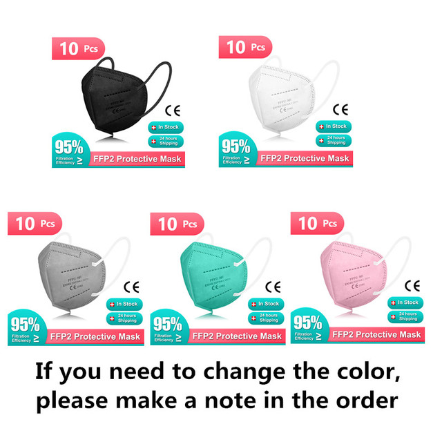 أقنعة كولورس ffp2 KN95 mascarilla ffp2 هومولوكادا إسبانيا ffp2fan 5 طبقات CE الكبار fpp2 المعتمدة قناع ffp 2 mascherina ffpp2