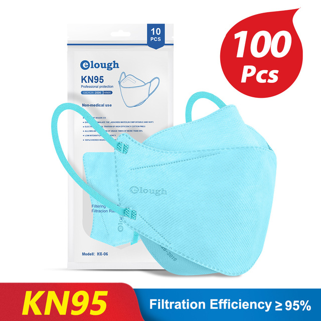 KN95 Mask 4 Layers Safety KN95 Dust Masks FFP2 Respirator Filter FFP2Mask Face Protective Dust Mask FFP2 FFP3