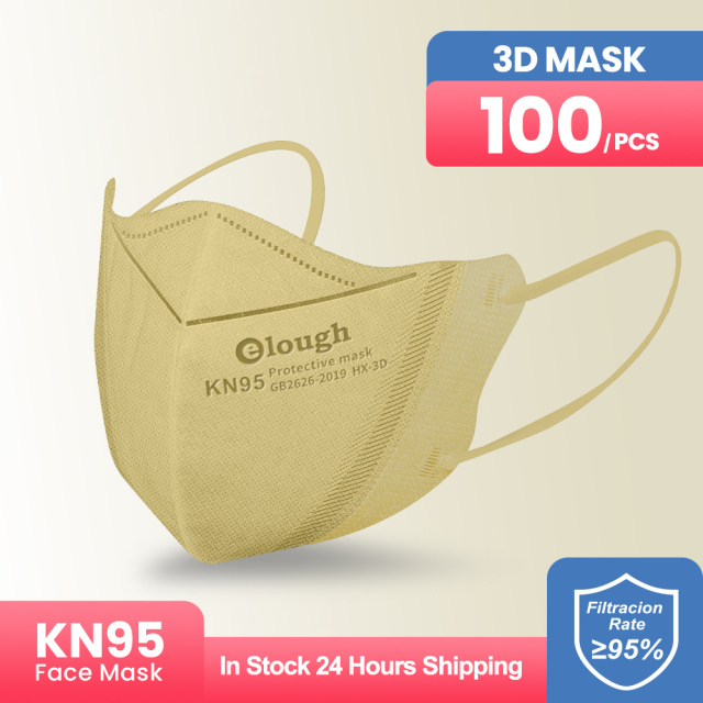 Elough mascarillas fpp2 3D Face Mask mascarilla kn95 fpp2 homologada españa KN95Mask Adult 4 Layers FFP2 Respirator Approved CE