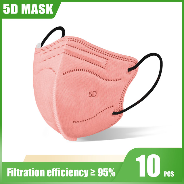 Elough 5D FFP2 Mascarillas KN95 شهادة الكبار الملونة ffp2fan Kn95 قناع الوجه FPP2 المعتمدة قناع mascarillas fpp2