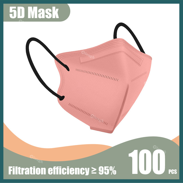 5D Protective Face Mask KN95 Mascarillas FPP2 5 Layers FFP2 Mascarillas Multicolored FFP2mask Adult Respirator KN 95 Mascherina FFPP2