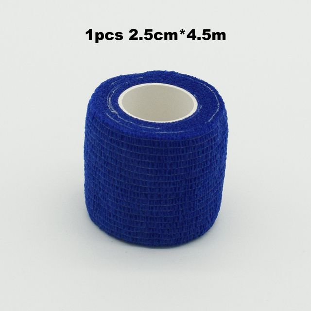 1pc Disposable Self-adhesive Colorful Latex Medical Wrap Athletic Tape To Handle Tightening Tube Of Tattoo Accessories