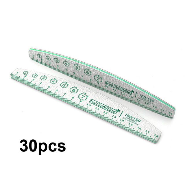 20/30/50/75/84pcs Gray Professional Nail Files 80 100 150 180 240 320 Nail Art Tools Clock Marker Mark Pattern