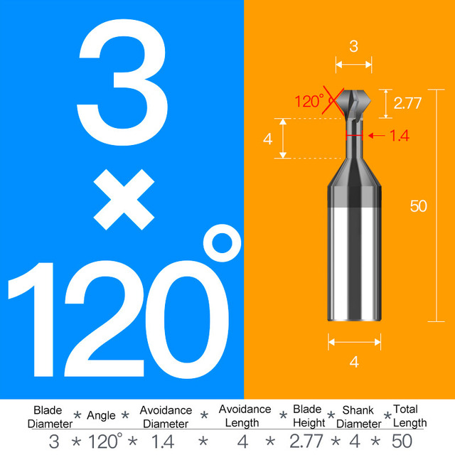 Tungsten carbide steel chamfering cutter 60 120 90 degree up and down double-sided machining coated milling cutter chamfering tools