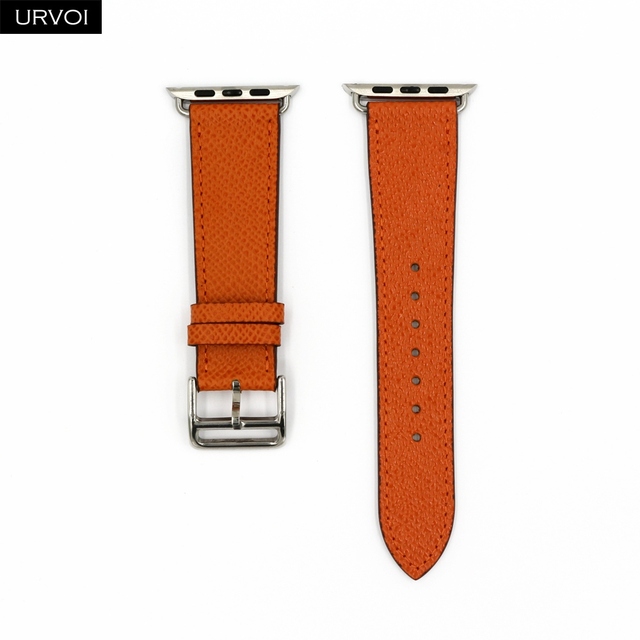 URVOI Leather Band for Apple Watch Series 7 6 SE 5 4 3 2 1 Round One for iwatch Straps Wrist Band Classic Design 41 45mm