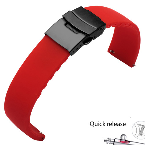 Waterproof silicone watchabnd 20mm 22mm black white red bracelet for Amazfit 2S GTS outdoor silicone strap quick release