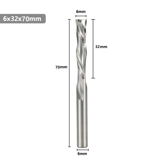 XCAN Up Down Cutter 3.175/4/5/6/8/10mm Shank CNC Router Bit for Woodworking 2 Flute Carbide End Mill Wood Mills Cutter