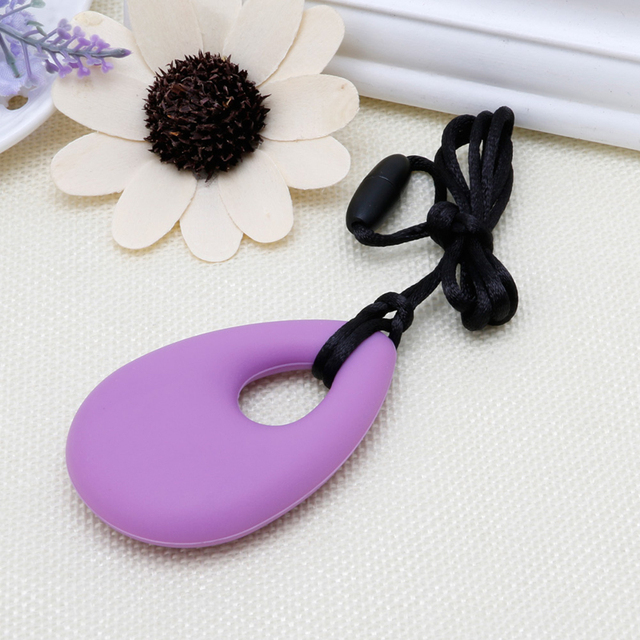 Sensory Crayon Teether - Best Autism Teething Gadgets Kids Toys Silicone Rubber Chew Necklace For Boys Girls